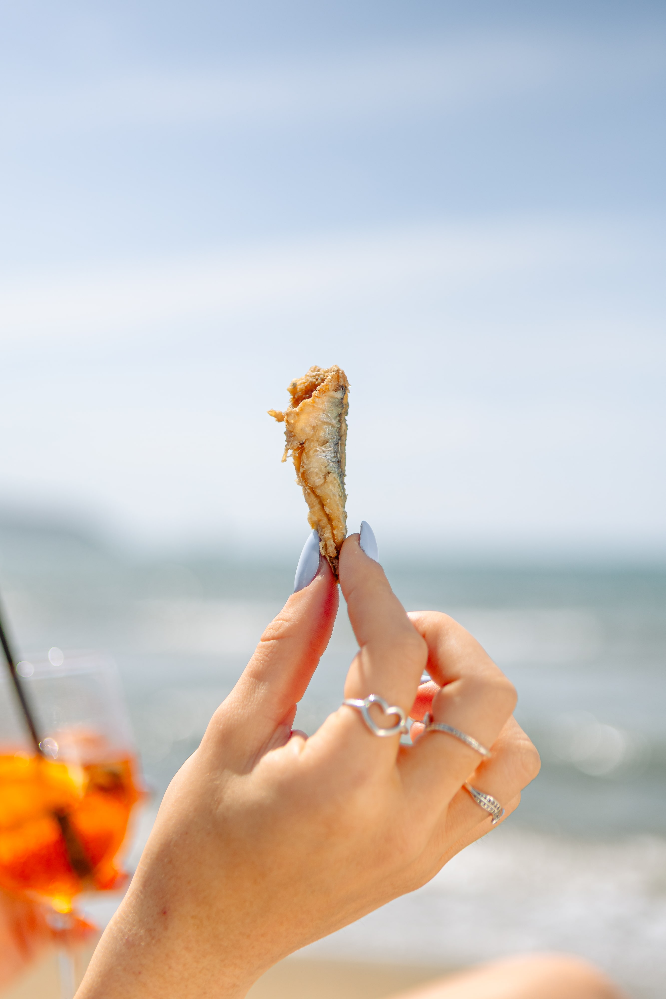 Alici fritte e chips