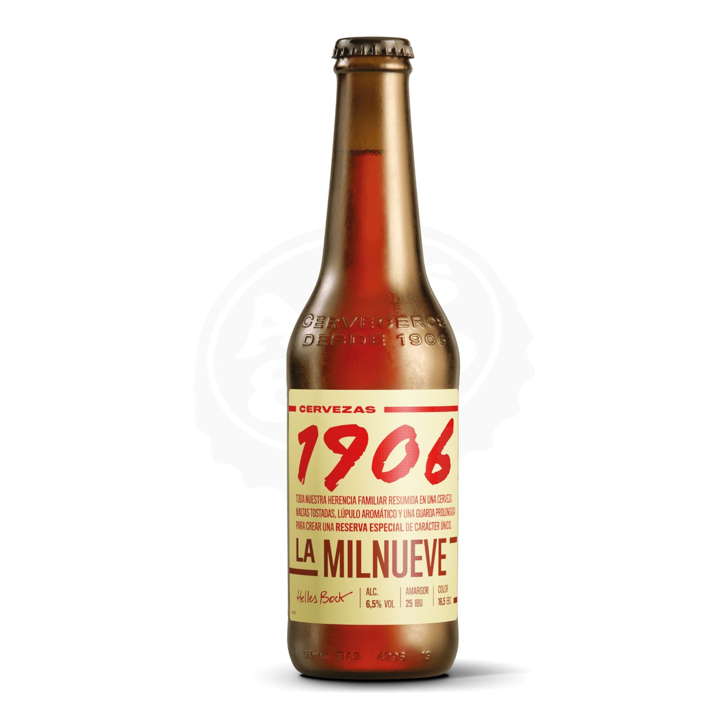 Birra ambrata Estrella Galicia 1906 riserva especial 6% alc.
